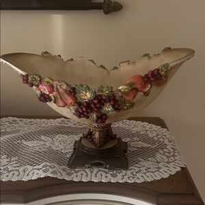 Elegant Fruit Motif Decorative Bowl